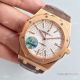 Swiss 3120 Replica Audemars Piguet Royal Oak Rose Gold Brown Leather (3)_th.jpg